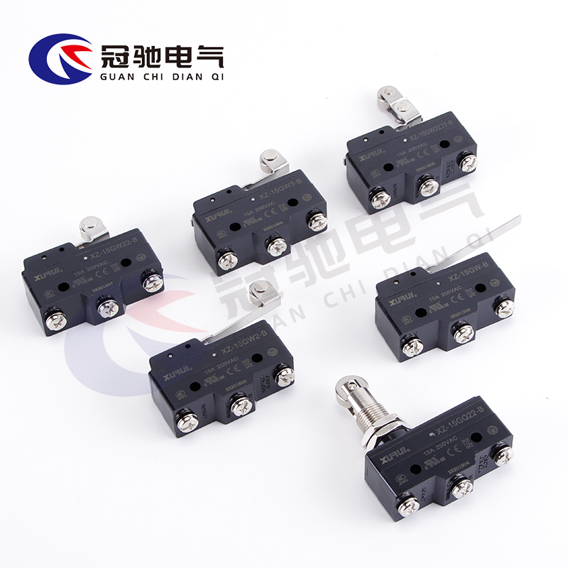 行程限位开关触点按键XZ-15GW 15GW微动开关直柄三脚5A 125V250V