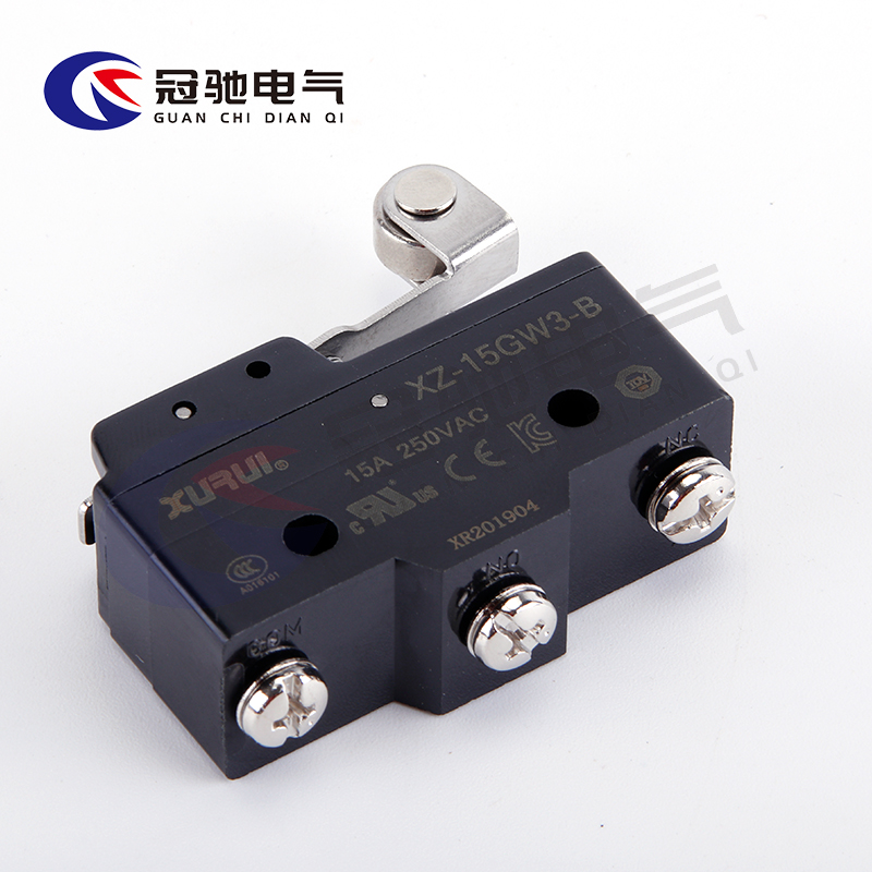 行程限位开关触点按键XZ-15GW 15GW微动开关直柄三脚5A 125V250V
